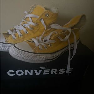 Women 8.5 or men 6.5 yellow high top converse